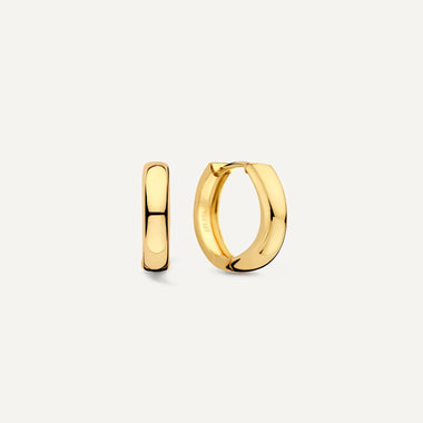 585er Gold Chunky Hoops Set - 8