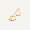 585er Gold Ovale Kleine Huggie Hoops (10mm) - 5