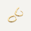 14 Karaat Goud Ovale Huggie Hoops (12mm) - 6