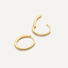 14 Karaat Goud Ovale Kleine Hoops (15mm) - 5