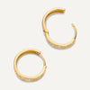 14 Karat Gold Pavé Zirkonia Breite Kleine Hoops (15mm) - 4