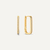 14 Karat Gold Pavé Zirkonia Medium U Hoops (18mm) - 1