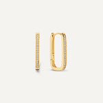 Pavé Zirkonia Medium U Hoops (18mm)