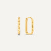 14 Karat Gold Hammered Small U Hoops (15mm) - 1