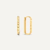 14 Karat Gold Hammered Medium U Hoops (18mm) - 1