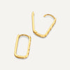 14 Karat Gold Hammered Medium U Hoops (18mm) - 5