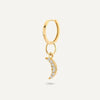 14 Karat Gold Pavé Zirconia Hoop Charms Set - 10