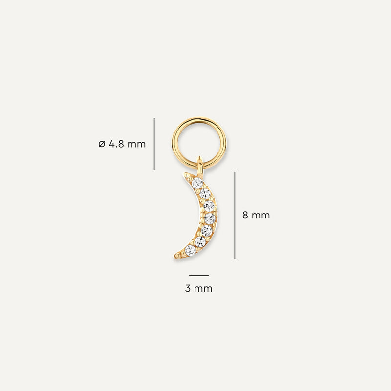 Pavé Zirconia Hoop Charms Set