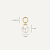 14 Karat Gold Pearl Zirconia Hoop Charms Set - 5