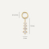 14 Karat Gold Cubic Zirconia Hoop Charms Set - 7