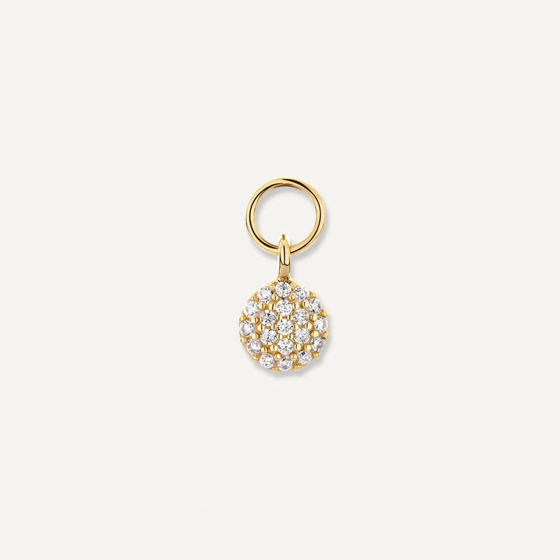 Pavé Cubic Zirconia Round Hoop Charm