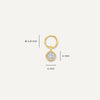 14 Karat Gold Bezel Set Cubic Zirconia Hoop Charm - 9