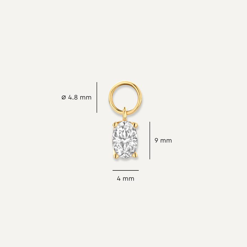 Cubic Zirconia Hoop Charms Set