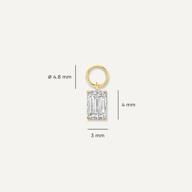 Cubic Zirconia Hoop Charms Set