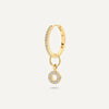 14 Karat Gold Pavé Zirconia Hoop Charms Set - 11