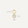 14 Karat Gold Pavé Zirconia Hoop Charms Set - 7