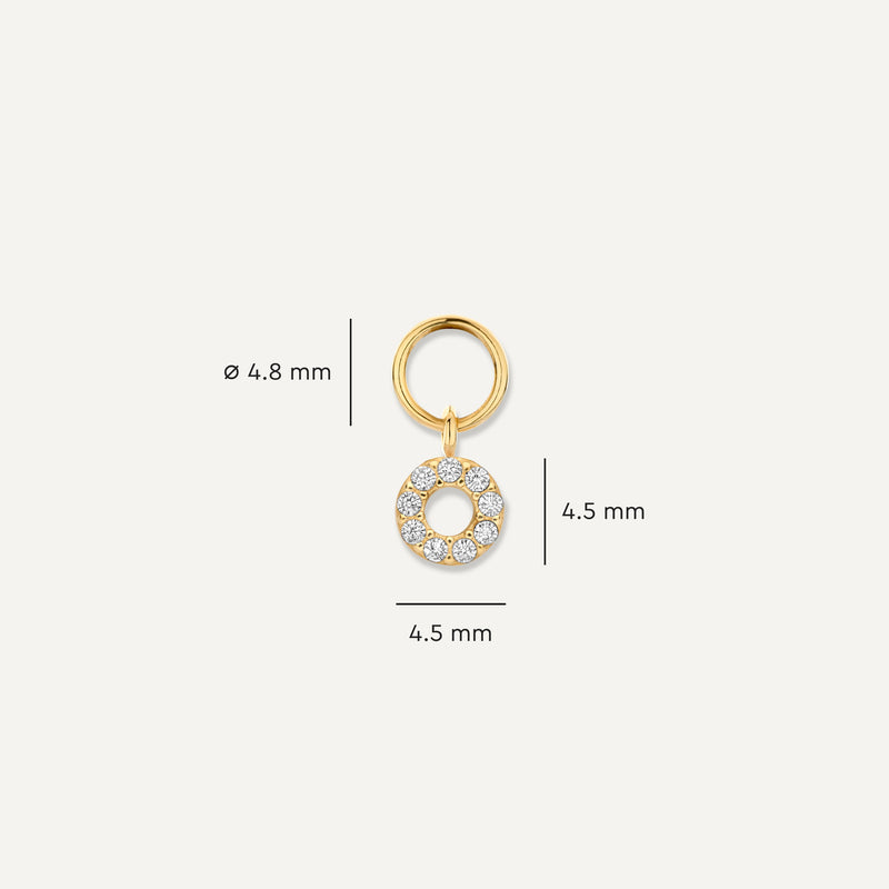 Pavé Zirconia Hoop Charms Set