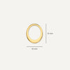 14 Karat Gold Solo Oval Hoop Charm - 8