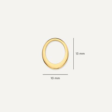 14 Karat Gold Solo Oval Hoop Charm - 8