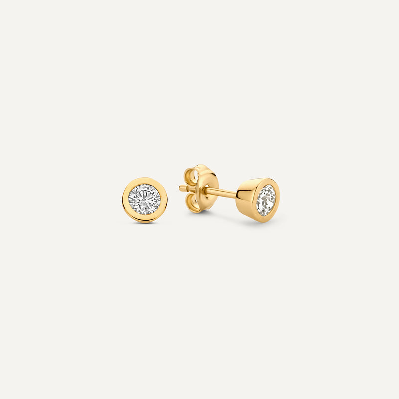 Bezel Set Cubic Zirconia Studs