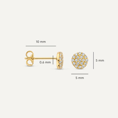 14 Karat Gold Huggie Hoops Cubic Zirconia Earrings Set - 8