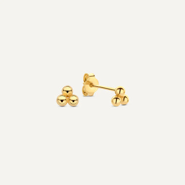 14 Karat Gold Spheres Earrings Set - 3
