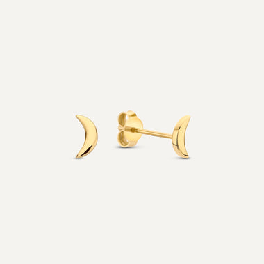 14 Karat Gold Pavé Zirconia Moon Earring Set - 7