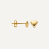 14 Karat Gold Puffy Heart Studs - 1