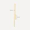 14 Karat Gold Bar Pull Through Drop Earrings - 7