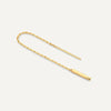 14 Karat Gold Bar Pull Through Drop Earrings - 5