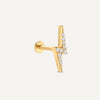 14 Karat Gold Diamond Lightning Bolt Piercing - 1