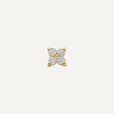 14 Karat Gold Diamond Clover Piercing - 3