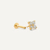 14 Karat Gold Diamond Clover Piercing - 4