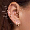 585er Gold mit Diamanten Mini Diamant Lotus Piercing (0.02 ct) - 10