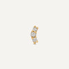 14 Karat Gold Diamant Gebogene Reihe Piercing - 3