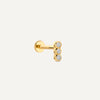 14 Karat Gold Geschakelde Diamant Bezel Set Piercing - 1