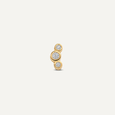 14 Karat Gold Diamant Bezel Set Gebogen Piercing - 3