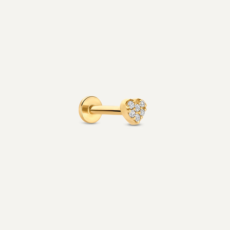 Pavé Diamant Herz Piercing