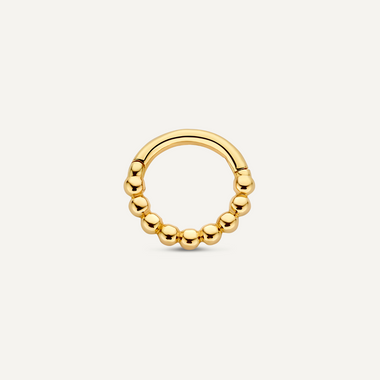 14 Karat Gold Beaded Cartilage Hoop (9mm) - 5