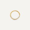 14 Karat Gold with Diamonds Pavé Diamond Cartilage Hoop (13mm) - 5