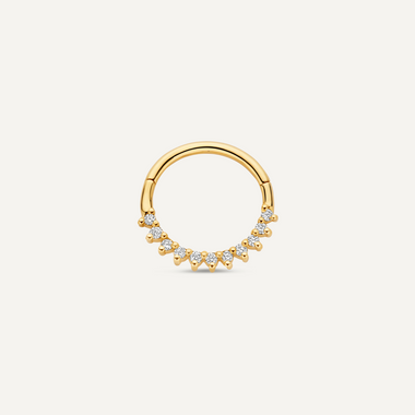 14 Karat Gold Diamant Eternity Hoop Piercing (13mm) - 4