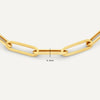 585er Gold Paperclip Gliederarmband - 8