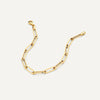 585er Gold Paperclip Gliederarmband - 5