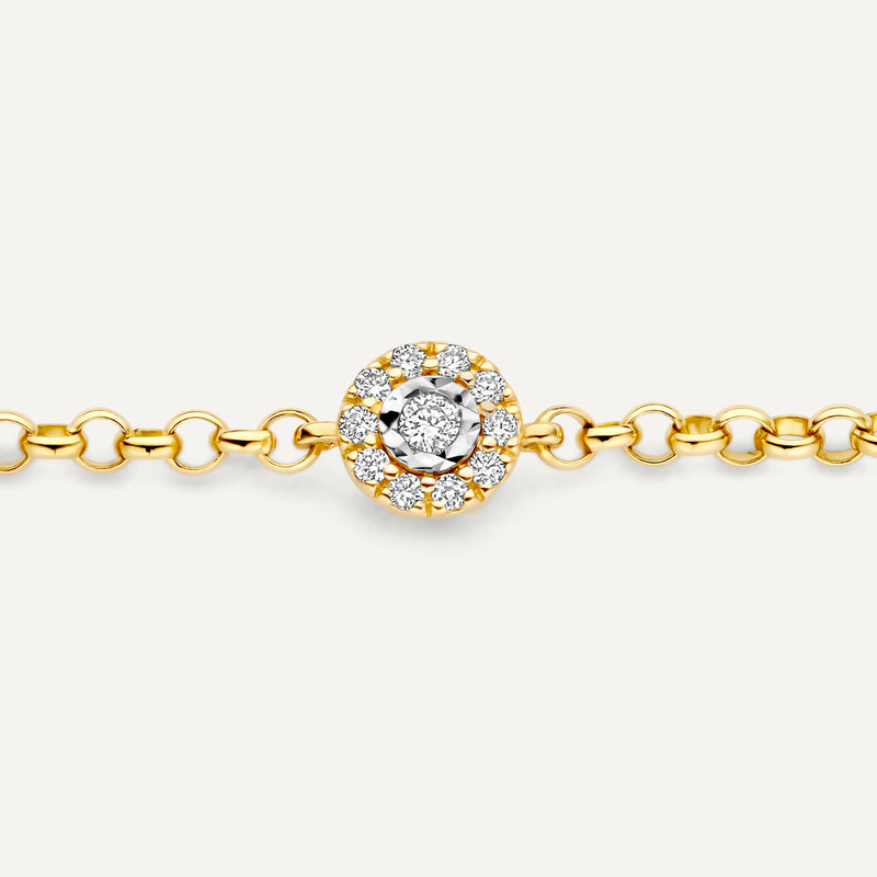 Diamond Halo Bracelet (0.05 ct)