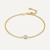 14 Karat Gold with Diamonds Diamond Open Halo Bracelet (0.05 ct) - 1