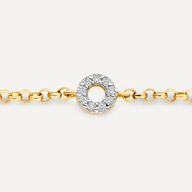 14 Karat Gold with Diamonds Diamond Open Halo Bracelet (0.05 ct) - 6