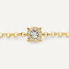 14 Karat Gold with Diamonds Four Prong Diamond Halo Bracelet (0.05 ct) - 6