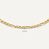 14 Karat Gold Figaro Chain Bracelet - 10