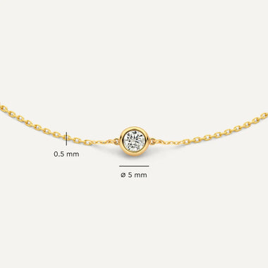 585er Gold Bezel Set Zirkonia Sets - 10