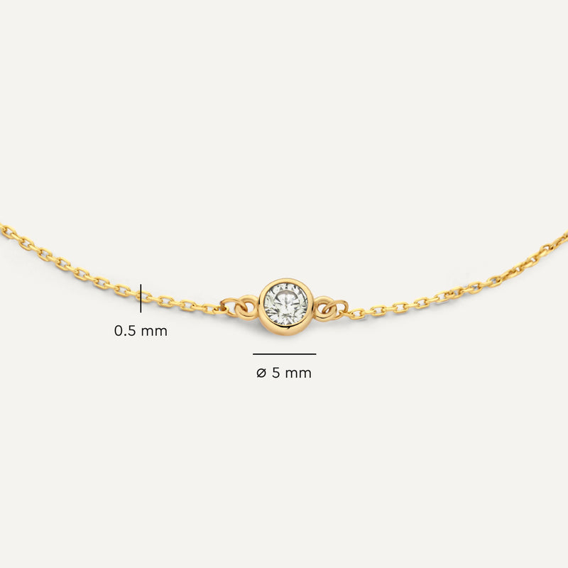 Satellite Bezel Set Cubic Zirconia Bracelet